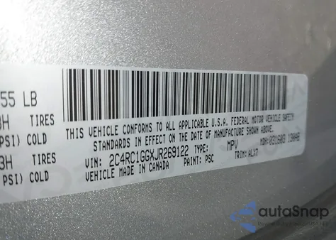 2018 Chrysler Pacifica Limited from USA, damaged, VIN 2C4RC1GGXJR269122